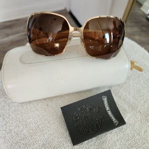 Epic CHROME HEARTS Gold plated / silver oversized sunglasses